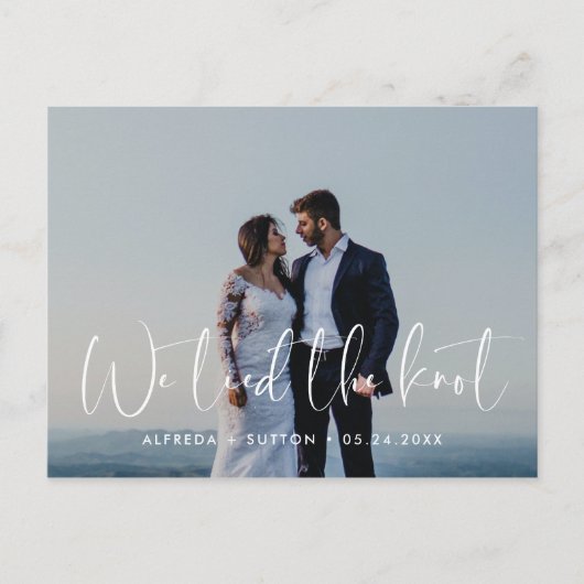 Elegante & moderne bruiloft We gebonden de knoop f Briefkaart (Voorkant)