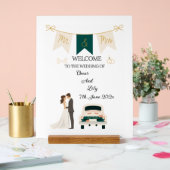 Elegante moderne bruiloft welkom acryl teken. acryl bord (Huwelijk)