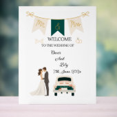 Elegante moderne bruiloft welkom acryl teken. acryl bord (Neutraal)