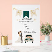 Elegante moderne bruiloft welkom acryl teken. acryl bord (Huwelijk)