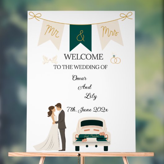Elegante moderne bruiloft welkom acryl teken. acryl bord (Neutraal)