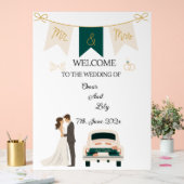 Elegante moderne bruiloft welkom acryl teken. acryl bord (Huwelijk)