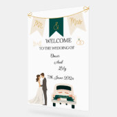 Elegante moderne bruiloft welkom acryl teken. acryl bord (Hoek)