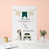 Elegante moderne bruiloft welkom acryl teken. acryl bord (Huwelijk)