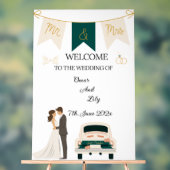 Elegante moderne bruiloft welkom acryl teken. bord (Neutraal)