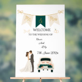 Elegante moderne bruiloft welkom acryl teken. bord (Neutraal)
