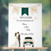 Elegante moderne bruiloft welkom acryl teken. bord (Neutraal)