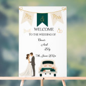 Elegante moderne bruiloft welkom acryl teken. bord (Neutraal)