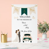 Elegante moderne bruiloft welkom acryl teken. bord (Huwelijk)