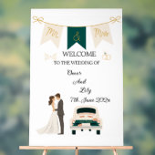 Elegante moderne bruiloft welkom acryl teken. bord (Neutraal)