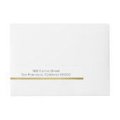 Elegante moderne bruiloft wit omwikkelbaar adreslabel (Voorkant)