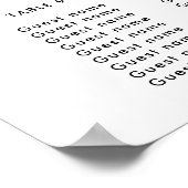 Elegante & Moderne bruiloft zitkaart Poster (Hoek)