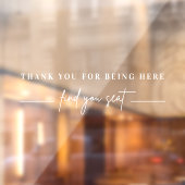 Elegante moderne bruiloft Zitting Grafiek Spiegel Raamsticker (Vel 2)