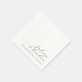 Elegante moderne bruiloft zwart-wit servet (Hoek)