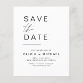 Elegante moderne budget bespaar de datum foto flyer (Achterkant)