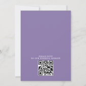 Elegante moderne budget QR-code bruiloft met wilde Kaart (Achterkant)