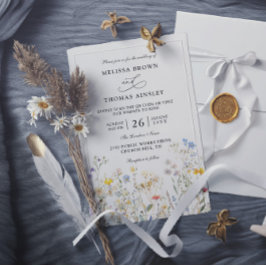Elegante moderne budget QR-code bruiloft met wilde Kaart