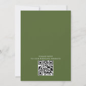 Elegante moderne budget QR-code trouw met wilde bl Kaart (Achterkant)