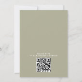 Elegante moderne budget QR-code trouw met wilde bl Kaart (Achterkant)