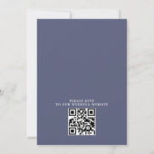 Elegante moderne budget QR-code trouw met wilde bl Kaart (Achterkant)