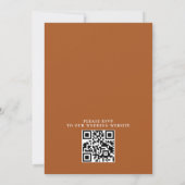 Elegante moderne budget QR-code trouw met wilde bl Kaart (Achterkant)