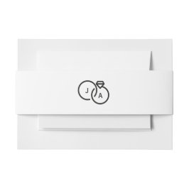 Elegante moderne buikbanden voor genodigden uitnodigingen wikkel