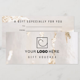 Elegante moderne cadeaubon/ certificaat met gouden
