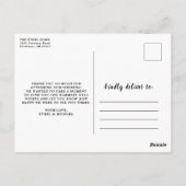 Elegante Moderne Calligrafie Huwelijksfoto Dankjew Briefkaart (Achterkant)