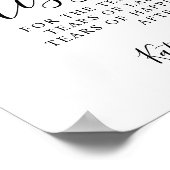 Elegante moderne ceremonie weefsels bruiloft teken poster (Hoek)