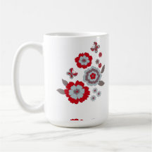 Elegante Moderne Chic Bloem Klassieke Mok