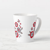 Elegante Moderne Chic Bloem Latte Mok (Rechterhoek)