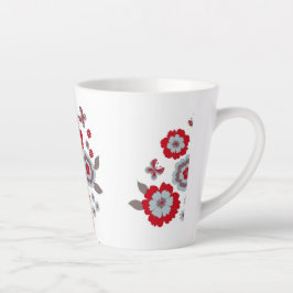 Elegante Moderne Chic Bloem Latte Mok