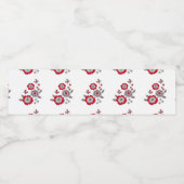 Elegante Moderne Chic Bloem Waterfles Etiket (Enkel label)