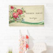 Elegante Moderne Chic Bloemen Spandoek (Insitu)