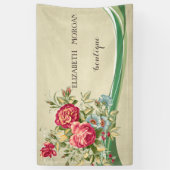Elegante Moderne Chic Bloemen Spandoek (Verticaal)