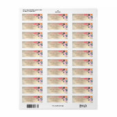 Elegante Moderne Chic Bloemen Veer Etiket (Full Sheet)