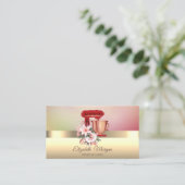 Elegante Moderne Chic Bloemmixer Visitekaartje (Staand voorkant)