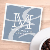 Elegante Moderne Chic Dubbel Monogram Bedankt Servet
