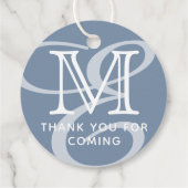 Elegante Moderne Chic Dubbel Monogram Hartelijk Da Bedankjes Labels (Achterkant)