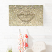 Elegante moderne chic glitterige bokeh,lippen spandoek (Insitu)