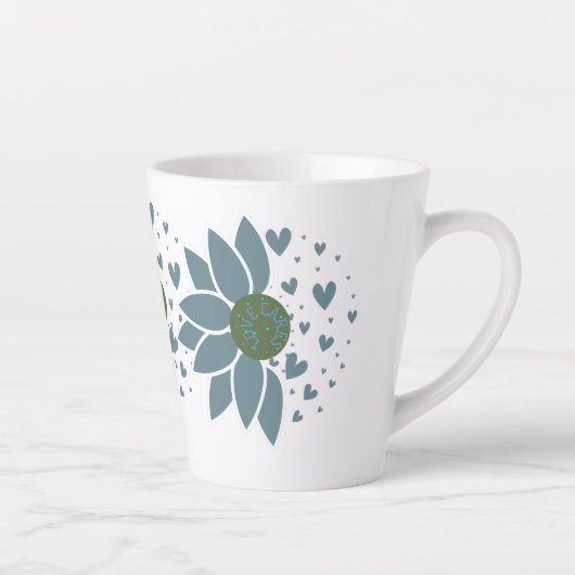Elegante Moderne Chic Love Cares Matte Mok (Rechts)