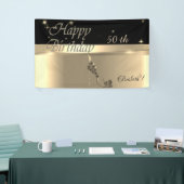 Elegante Moderne Chic ,Luminescente,Bloemen Hoge H Spandoek (Beurs)