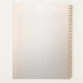 Elegante moderne, chic roze gouden kwaststreek planner (Achterkant)