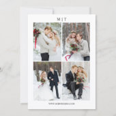 Elegante Moderne Chic Script 5 Foto Bruiloft Kaart (Achterkant)