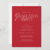 Elegante moderne chic typografie foto afstuderen kaart (Achterkant)