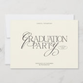 Elegante moderne chic typografie foto afstuderen kaart (Voorkant)