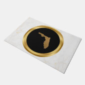 Elegante moderne chic zwart en goud Florida thema  Deurmat (Schuin)