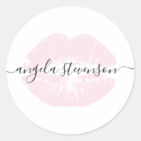 Elegante moderne chick pastel roze lippen wit