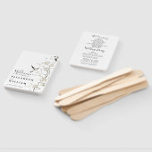 Elegante moderne Chinoiserie Floral bruiloft progr Handwaaier (Niet-gemonteerd)