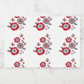 Elegante moderne chique bloem sparkling wijnetiket (Enkel label)